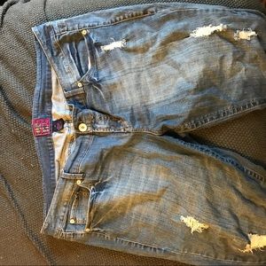 Torrid siZe 26 ripped blue jeans